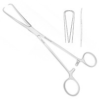 Jarcho Uterine Tenaculum Forceps Double Curved 8"