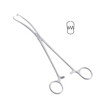 Kelly Vulsellum Forceps Curved Sideways 4x5 Teeth 7.7mm Wide Size 9 1/4"