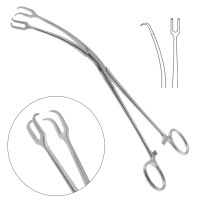 Schroeder Vulsellum Forceps 9" Full Curve On Flat