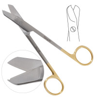 Wire Cutting Scissors 6 1/4" Max 0.035 (0.9mm) With Notch - Tungsten Carbide