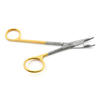 Gillies Needle Holder 5 3/4" One Large Offset Ring Tungsten Carbide Curved Tip