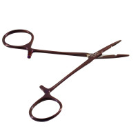 Olsen Hegar Needle Holder Scissors Combination 4 3/4" Serrated Tungsten Carbide - Purple Coated