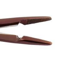 Olsen Hegar Needle Holder Scissors Combination 4 3/4" Serrated Tungsten Carbide - Purple Coated