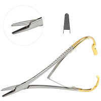 Mathieu Needle Holder Serrated 5 1/2" Tungsten Carbide