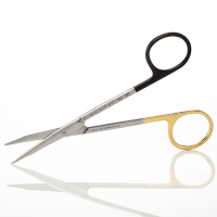 Steven's Tenotomy Scissors Curved 5 1/2" Tungsten Carbide Super Sharp Gold and Black Handles - Blunt Tips