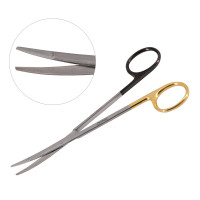 Ragnell Kilner Dissecting Scissors Curved  5 1/2"  Tungsten Carbide - Super Sharp Gold Handles