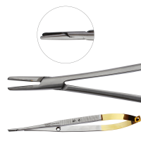 Castroviejo Needle Holder 18cm Straight Serrated