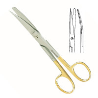 Operating Scissors Sharp Blunt Curved 6" - Tungsten Carbide