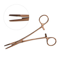 Olsen Hegar Needle Holder Scissors Combination 6 1/2" Serrated Tungsten Carbide - Rose Gold Coated