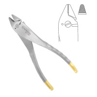 Wire Bending Pliers 6" With Cutter Notched Serrated Jaw Maximum Capacity 1.6mm - Tungsten Carbide