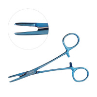 Olsen Hegar Combined Needle Holder and Scissors 5 1/2" Serrated Tungsten Carbide - Blue Coated