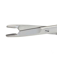Olsen Hegar Combined Needle Holders and Scissors 5 1/2" Serrated Tungsten Carbide, Smaller Tips, European Style