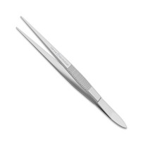Elsching O'brien Fixation Forceps 1x2 Delicate Angular Teeth With Catch 4"