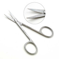 Iris Scissors 4" Curved Sharp Tips Left Hand