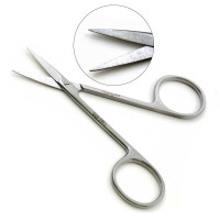 Iris Scissors 4" Straight Sharp Tips Left Hand
