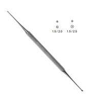 Curette Excavator 5 1/2" Double End With Holes 1.5mm and 2.5mm