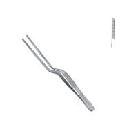 Lucae Ear Forceps Serrated Bayonet Style 6 1/2"