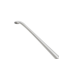 Brun Curette 8" Hollow Handle Angled Oval #4/0 (2.5mm)