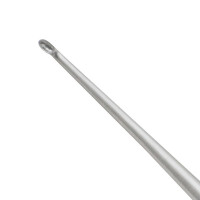 Brun Curette 8" Hollow Handle Angled Oval #5/0 (2.2mm)