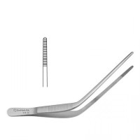 Wilde Ear Forceps Angled 5" Delicate Serrated Tips