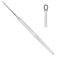 Shapleigh Ear Curette 6 1/4" Serrated Loop Small Size 2
