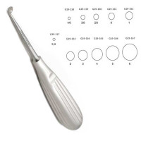 Spratt (Brun) Mastoid Curette 6 1/2" Oval Cups Size 6 (14.0mm)
