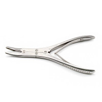Ruskin Rongeur Curved 6" Double Action 3mm Bite