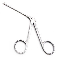 Bellucci Micro Ear Scissors  3 1/4" Shaft  4mm Blades Curved Up