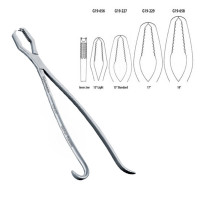 Lane Bone Forcep 13" Standard 2x2 Teeth Serrated Jaws Without Ratchet