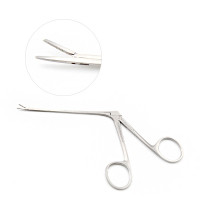 Micro Alligator Ear Forceps 3 1/4" Shaft Serrated 0.6mm