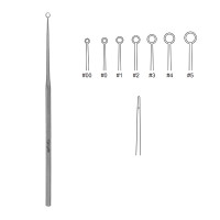 Buck Ear Curette 5 3/4" Straight Blunt Size 0 (2mm)