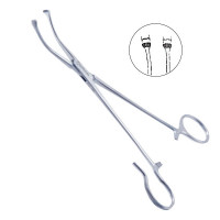 Colver Tonsil Seizing Forceps Open Ring 7 1/2" Medium Curve