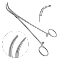 Schnidt Tonsil Hemostatic Forceps 7 1/2" Strong Curved