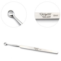 Fox Dermal Curette 5 1/2" 6mm Round