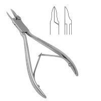 Nail Splitter 4 1/2" Delicate Straight Jaws Double Spring Stainless