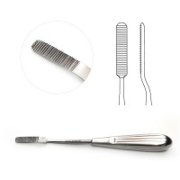 Cottle Rasp 8" Straight 7mm Backward Cutting Plain Serrations