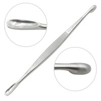 Volkman Bone Curette Double Ended 51/2" Oval Cup 5X10mm and 6X20mm