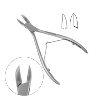 Nail Nipper 5" Straight Jaws Extra Narrow Double Spring Stainless