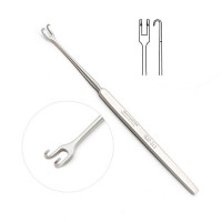 Freer Skin Hook Double Prongs 2.5mm 6" Blunt
