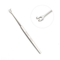 Freer Skin Hook Double Prongs 2.5mm 6" Blunt