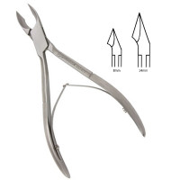 Tissue Nipper 5" 8mm Jaw Long Convex Blades
