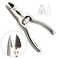 Mycotic Nail Nipper Double Action Jaws Barrel Spring Straight 4 1/2"