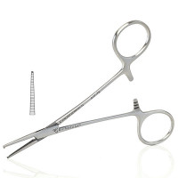Halstead Mosquito Forceps Straight 1x2 Teeth 5"