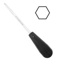 Screwdriver 10" Hexagonal 3.5mm With Notch Phenolic Handle