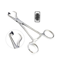 Plate and Bone Holding Forceps 5" One Pointed and One Footplate Tip Maximum Opening 16mm