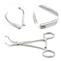 Bone Reduction Forcep 5 1/2" Curved With Guide .047" (1.2mm) Maximum Opening 12mm