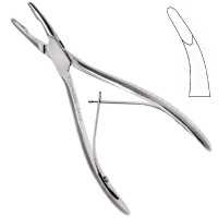 Jansen Rongeur 7" Curved 4mm Single Action