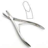 Luer Rongeur 6 3/4" Curved 8mm Single Action