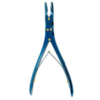 Ruskin Rongeur 7 1/2" 4mm Jaw Double Action Blue Coated