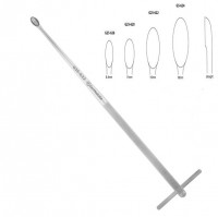 Bone Curette 15" Straight Knurled T Handle 15x28mm